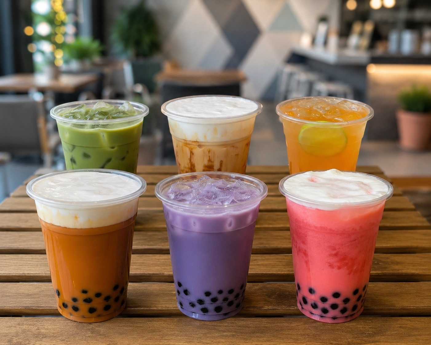 Little Myanmar bubble tea selection
